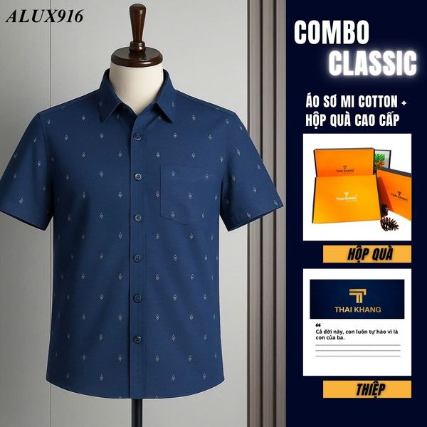 Quà tặng bố Thái Khang áo polo trung niên lịch lãm món quà ý nghĩa dịp lễ sinh nhật, father' day