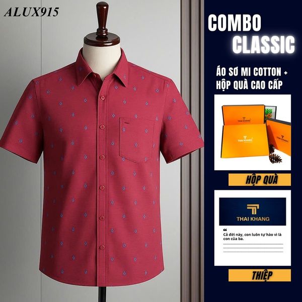 Quà tặng bố Thái Khang áo polo trung niên lịch lãm món quà ý nghĩa dịp lễ sinh nhật, father' day