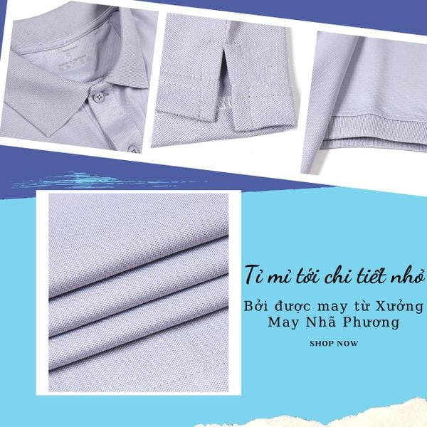 Áo polo nam THÁI KHANG vải CVC cá sấu kháng khuẩn ATK14