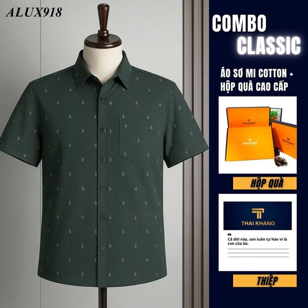 Quà tặng bố Thái Khang áo polo trung niên lịch lãm món quà ý nghĩa dịp lễ sinh nhật, father' day