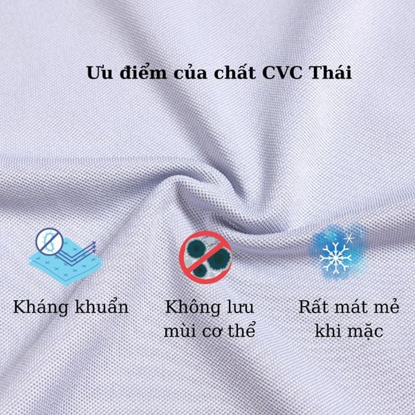 Áo polo nam THÁI KHANG vải CVC cá sấu kháng khuẩn ATK14