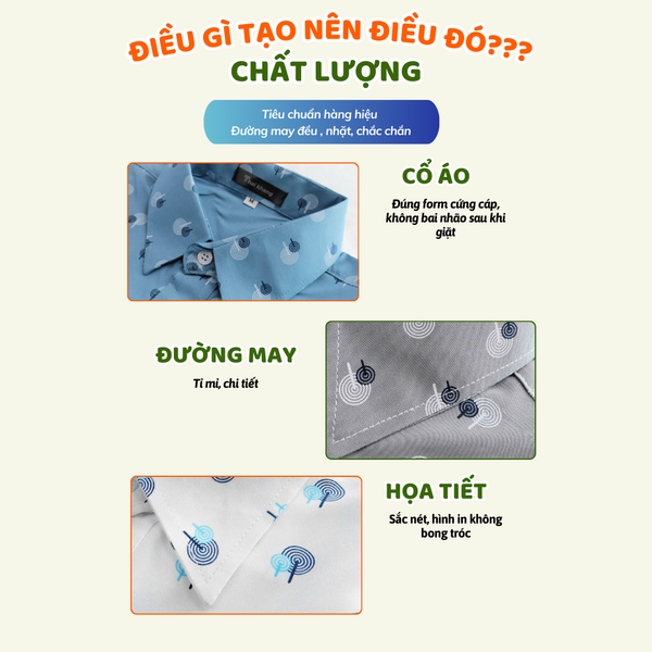 Áo sơ mi trung niên họa tiết Thái Khang ATK37
