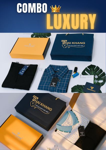 Quà tặng bố Thái Khang áo sơ mi polo quần tây trung niên lịch lãm món quà ý nghĩa dịp lễ sinh nhật, father' day