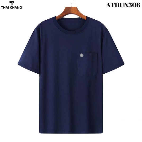 Áo thun nam trung niên cổ tròn THÁI KHANG vải TC 2 chiều ATHUN30