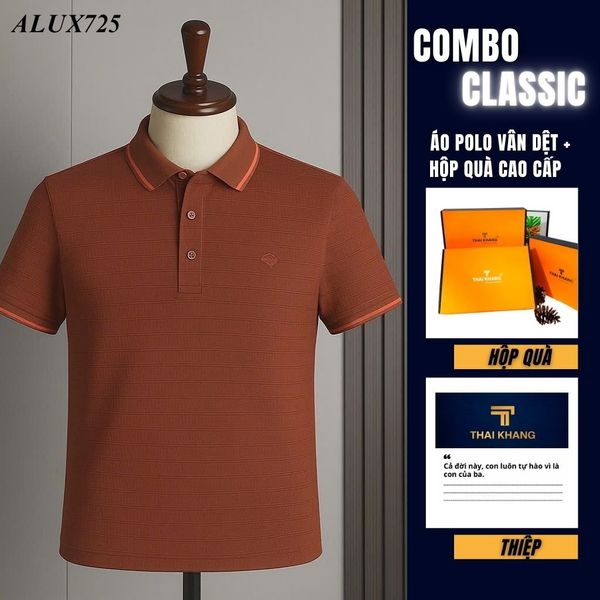 Quà tặng bố Thái Khang áo polo trung niên lịch lãm món quà ý nghĩa dịp lễ sinh nhật, father' day