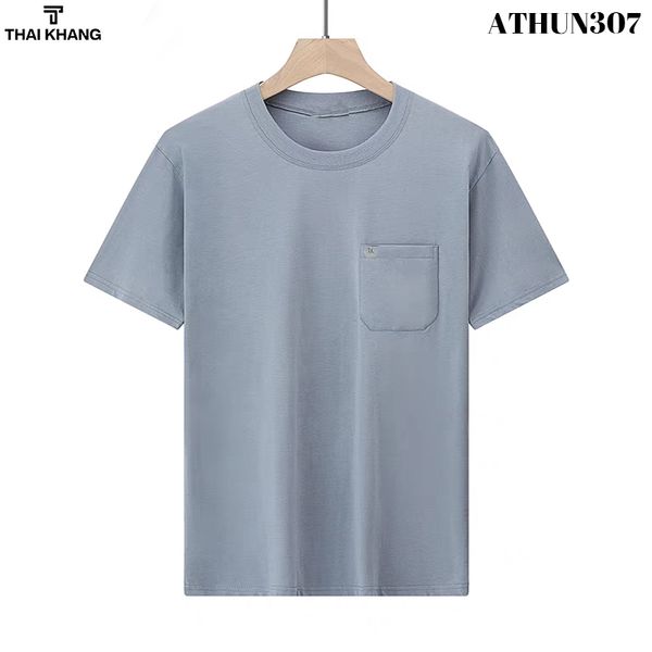 Áo thun nam trung niên cổ tròn THÁI KHANG vải TC 2 chiều ATHUN30