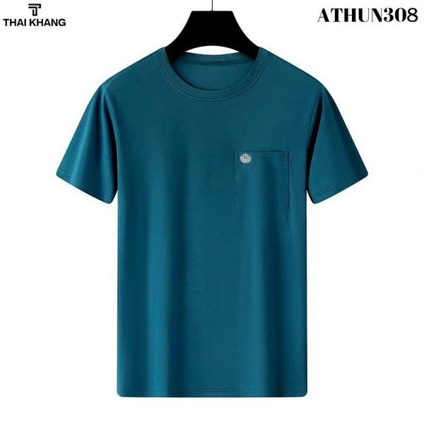 Áo thun nam trung niên cổ tròn THÁI KHANG vải TC 2 chiều ATHUN30