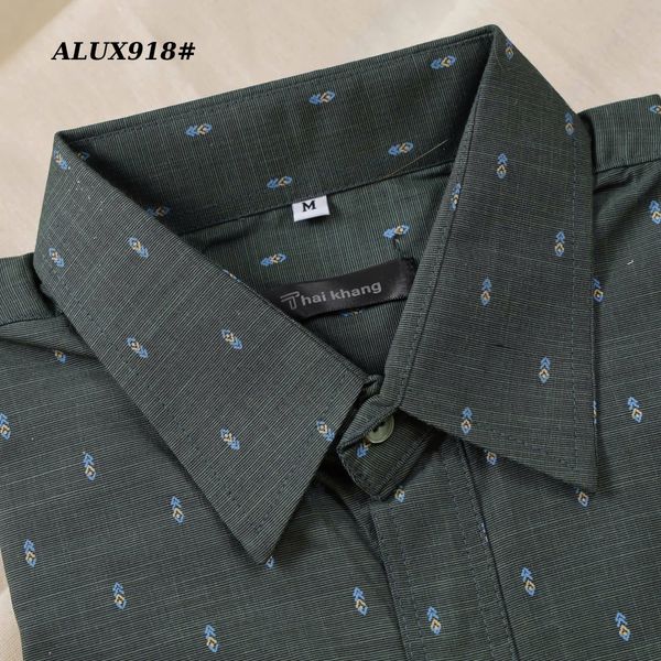 Áo sơ mi ngắn tay nam trung niên Thái Khang vải cotton cao cấp ALUX91