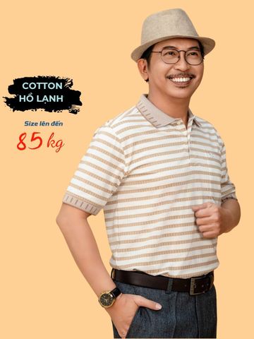 Áo thun trung niên Thái Khang loại áo polo cao cấp ALUX75