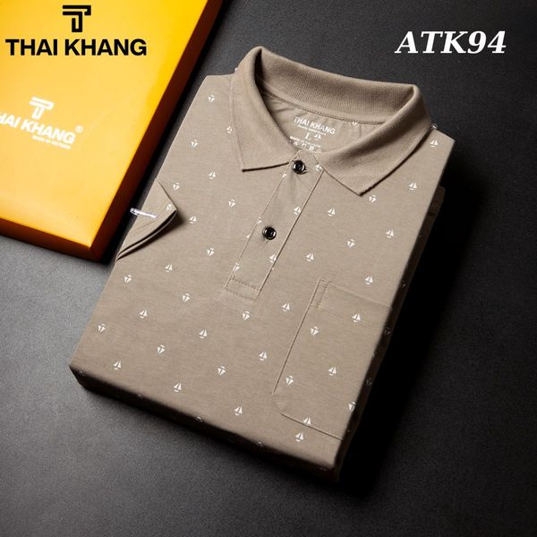 Áo thun nam trung niên họa tiết THÁI KHANG vải cotton ATK09