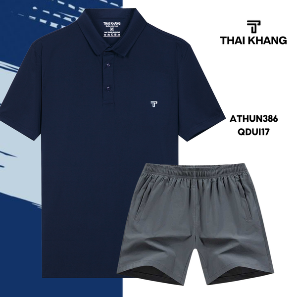 Bộ thể thao nam trung niên Thái Khang chất liệu vải thun lạnh  B01