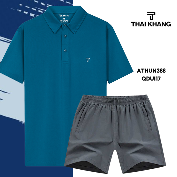 Bộ thể thao nam trung niên Thái Khang chất liệu vải thun lạnh  B01