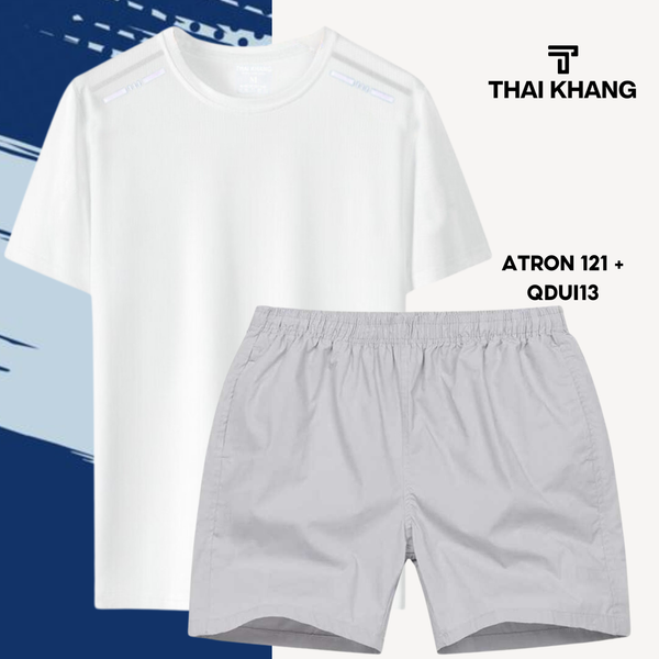 Bộ thể thao nam cổ tròn Thái Khang chất liệu vải thun lạnh B02