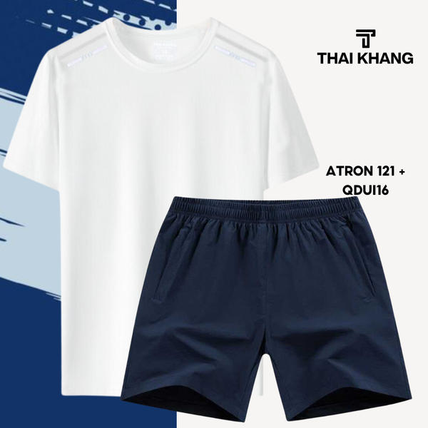 Bộ thể thao nam cổ tròn Thái Khang chất liệu vải thun lạnh B02