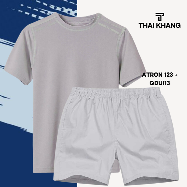 Bộ thể thao nam cổ tròn Thái Khang chất liệu vải thun lạnh B02
