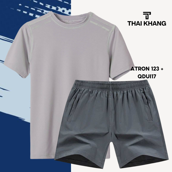Bộ thể thao nam cổ tròn Thái Khang chất liệu vải thun lạnh B02