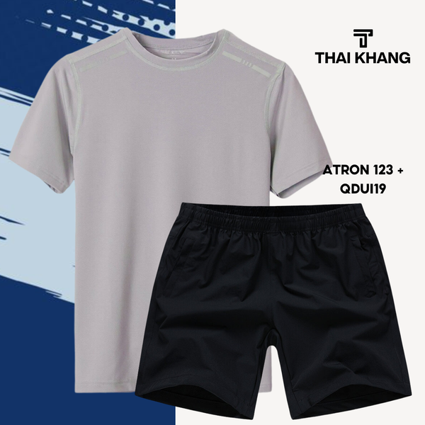 Bộ thể thao nam cổ tròn Thái Khang chất liệu vải thun lạnh B02