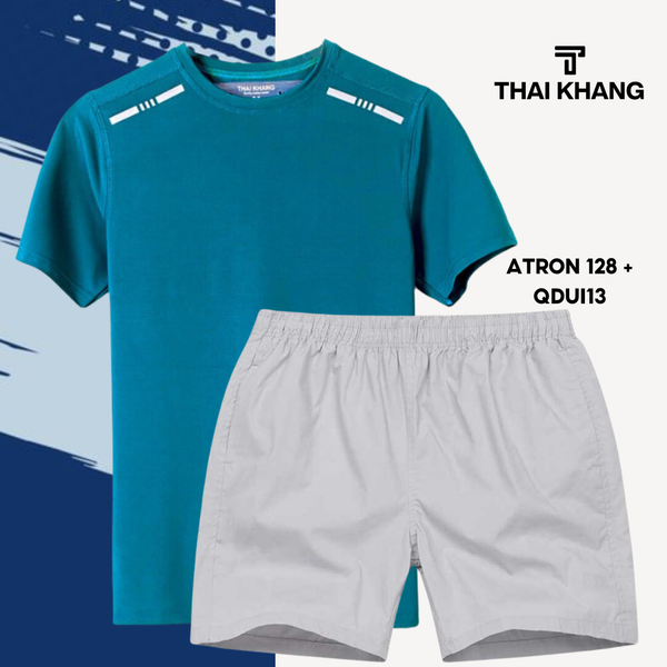 Bộ thể thao nam cổ tròn Thái Khang chất liệu vải thun lạnh B02