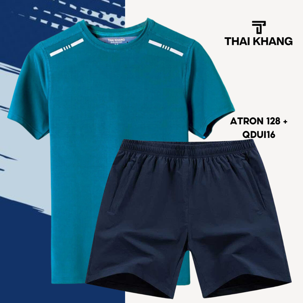 Bộ thể thao nam cổ tròn Thái Khang chất liệu vải thun lạnh B02