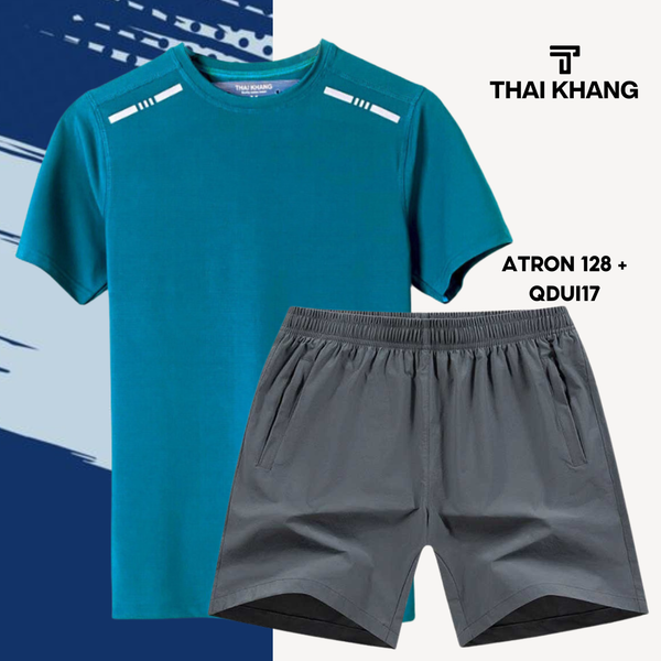 Bộ thể thao nam cổ tròn Thái Khang chất liệu vải thun lạnh B02
