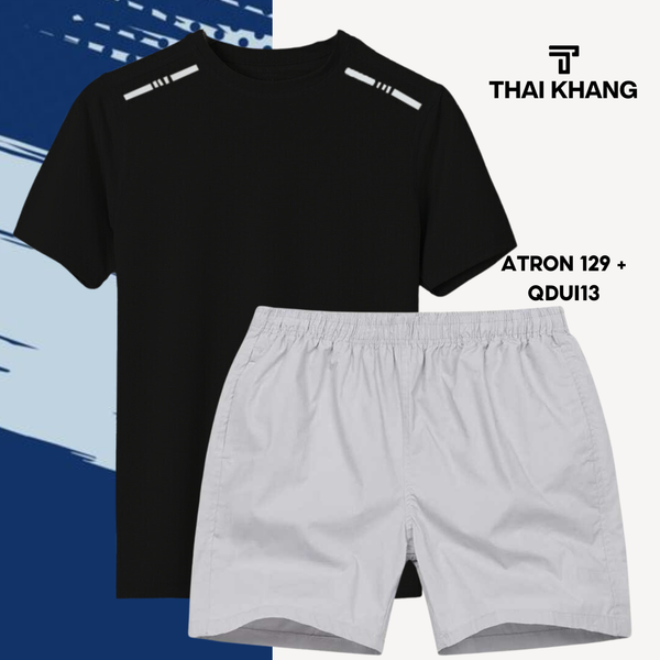 Bộ thể thao nam cổ tròn Thái Khang chất liệu vải thun lạnh B02