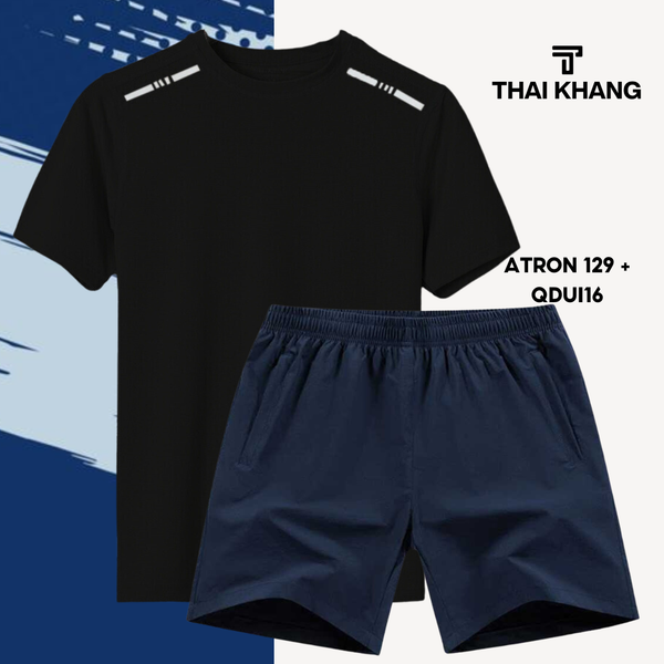 Bộ thể thao nam cổ tròn Thái Khang chất liệu vải thun lạnh B02