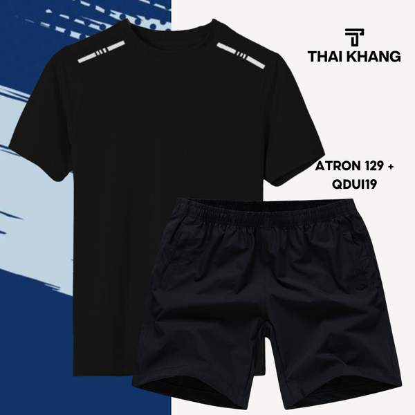 Bộ thể thao nam cổ tròn Thái Khang chất liệu vải thun lạnh B02