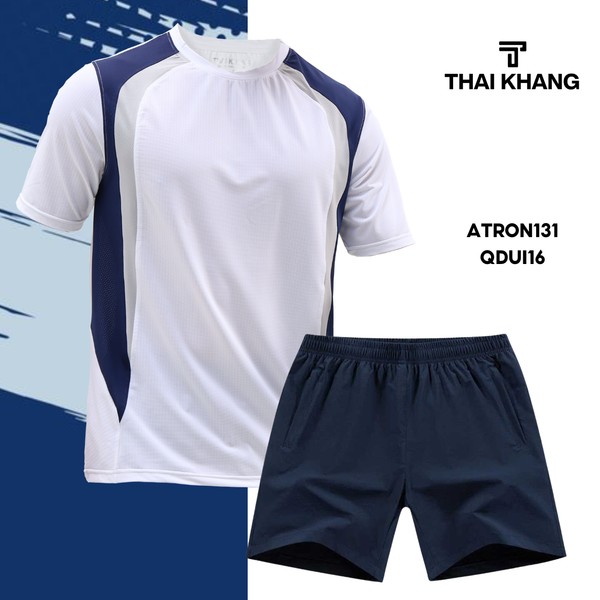Bộ thể thao nam cổ tròn Thái Khang chất liệu vải thun lạnh B03