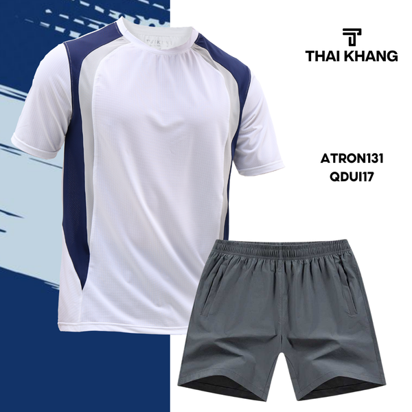 Bộ thể thao nam cổ tròn Thái Khang chất liệu vải thun lạnh B03