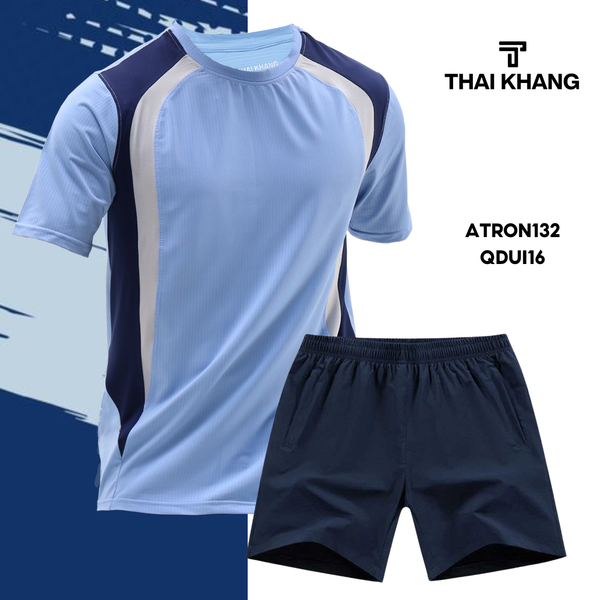 Bộ thể thao nam cổ tròn Thái Khang chất liệu vải thun lạnh B03