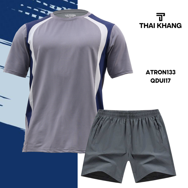 Bộ thể thao nam cổ tròn Thái Khang chất liệu vải thun lạnh B03