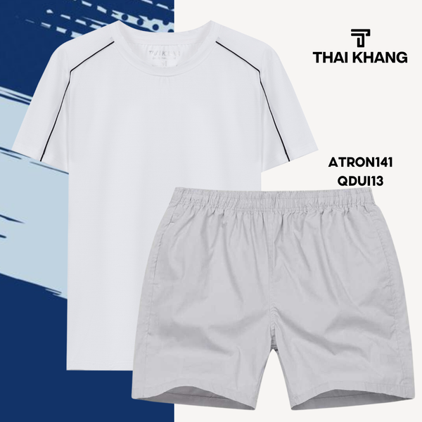 Bộ thể thao nam cổ tròn Thái Khang chất liệu vải thun lạnh B04