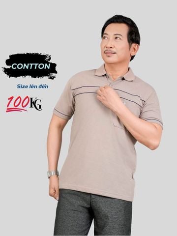 Áo polo nam trung niên có cổ vải cotton ATK08