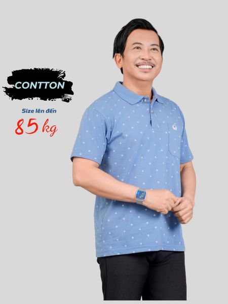 Áo thun nam trung niên họa tiết THÁI KHANG vải cotton ATK09