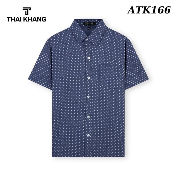 Áo sơ mi nam ngắn tay trung niên vải lụa co giãn  ATK16