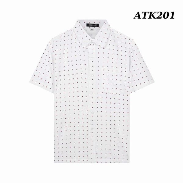 Áo sơ mi nam ngắn tay trung niên vải lụa co giãn ATK20