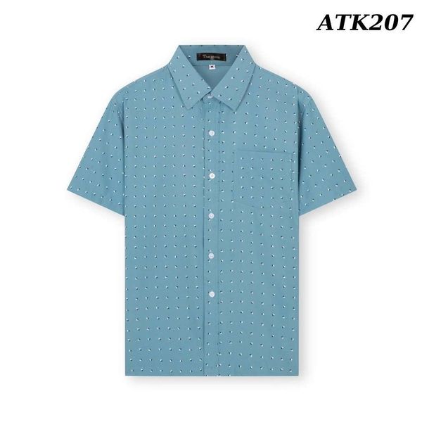 Áo sơ mi nam ngắn tay trung niên vải lụa co giãn ATK20