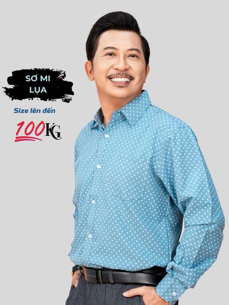 Áo sơ mi nam dài tay trung niên THÁI KHANG vải lụa ATK22