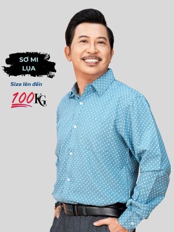 Áo sơ mi nam dài tay trung niên THÁI KHANG vải lụa ATK22