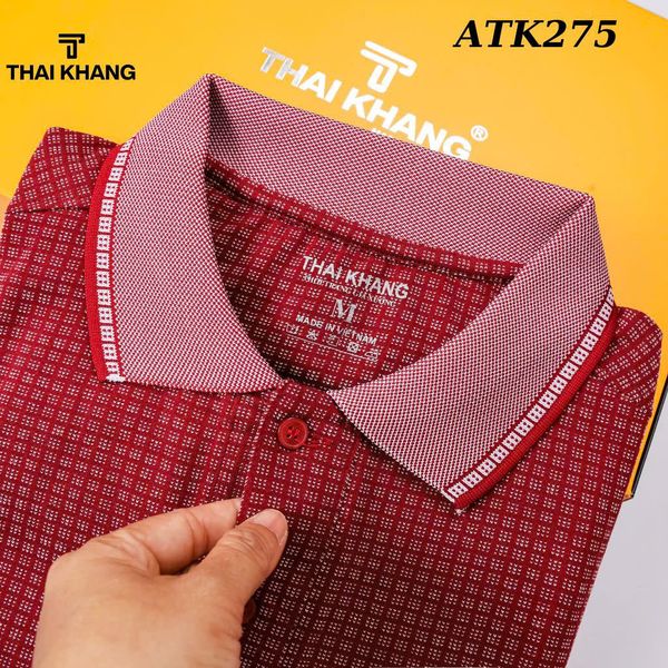 Áo polo trung niên Thái Khang vải cotton hồ lạnh siêu mát ATK27