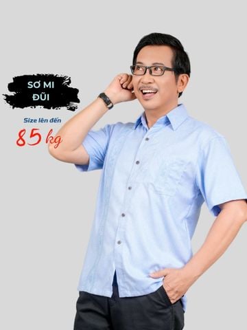 Áo sơ mi trung niên vải đũi ngắn tay ATK30