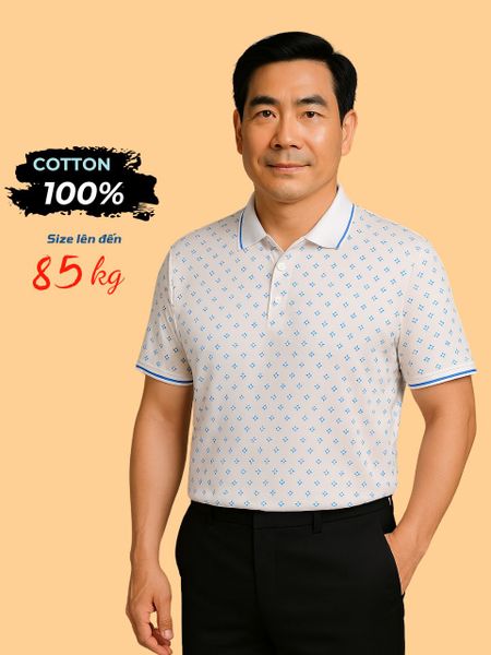 Áo polo nam trung niên Thái Khang cổ bẻ vải cotton ATK34