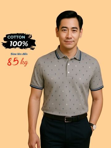 Áo polo nam trung niên Thái Khang cổ bẻ vải cotton ATK38