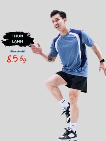 Bộ thể thao nam cổ tròn Thái Khang chất liệu vải thun lạnh B03