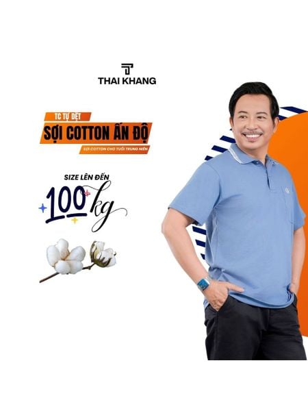 Áo thun nam trung niên vải cotton Thái Khang ATK06