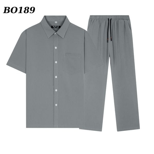 Bộ pijama nam trung niên Thái Khang bộ đồ cho bố mặc nhà vải lụa mềm co giãn BO18