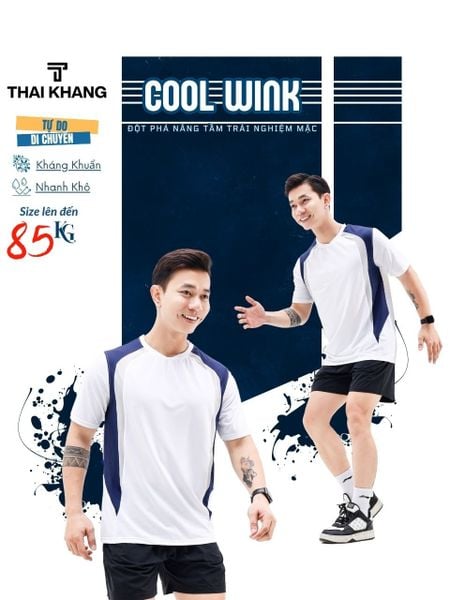Bộ thể thao nam cổ tròn Thái Khang chất liệu vải thun lạnh B03