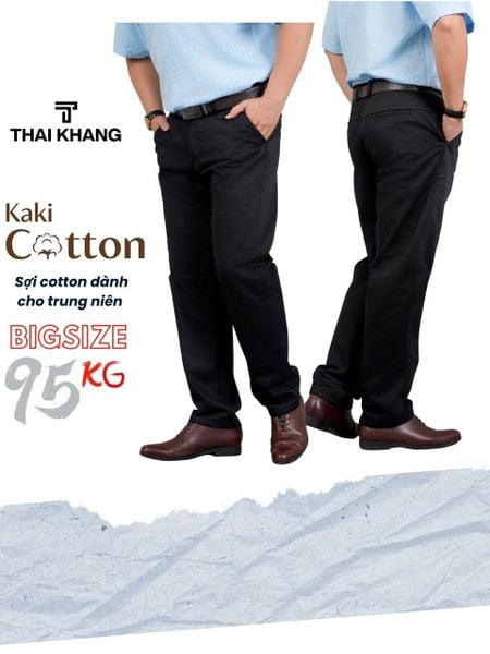Quần kaki nam trung niên vải cotton dày đẹp mặc cực thoải mái BIGSIZE QUAN04