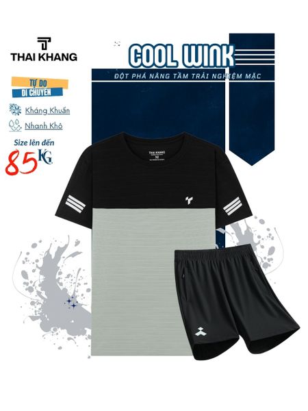 Bộ thể thao nam trung niên Thái Khang vải thun lạnh BO33