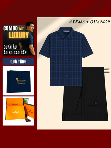 Quà tặng bố Thái Khang áo sơ mi polo quần tây trung niên lịch lãm món quà ý nghĩa dịp lễ sinh nhật, father' day